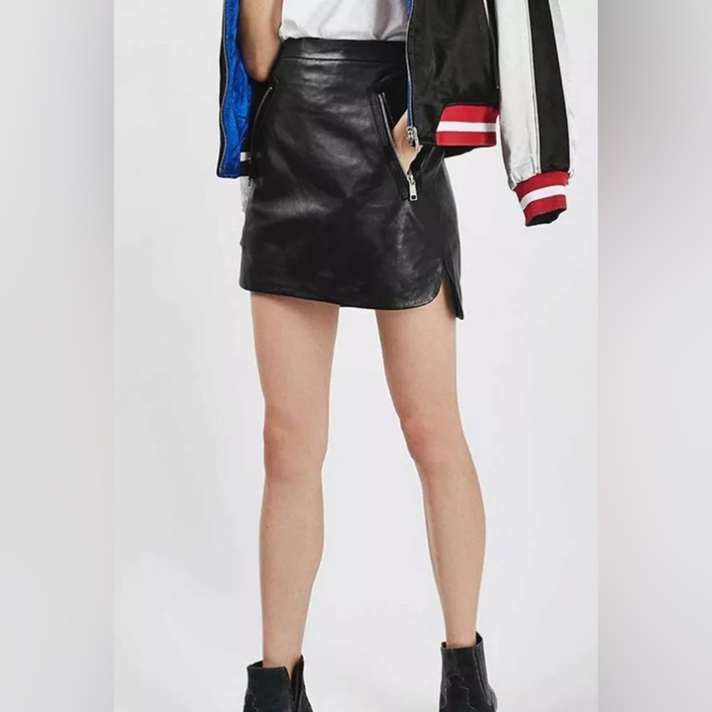 Topshop | Leather Miniskirt